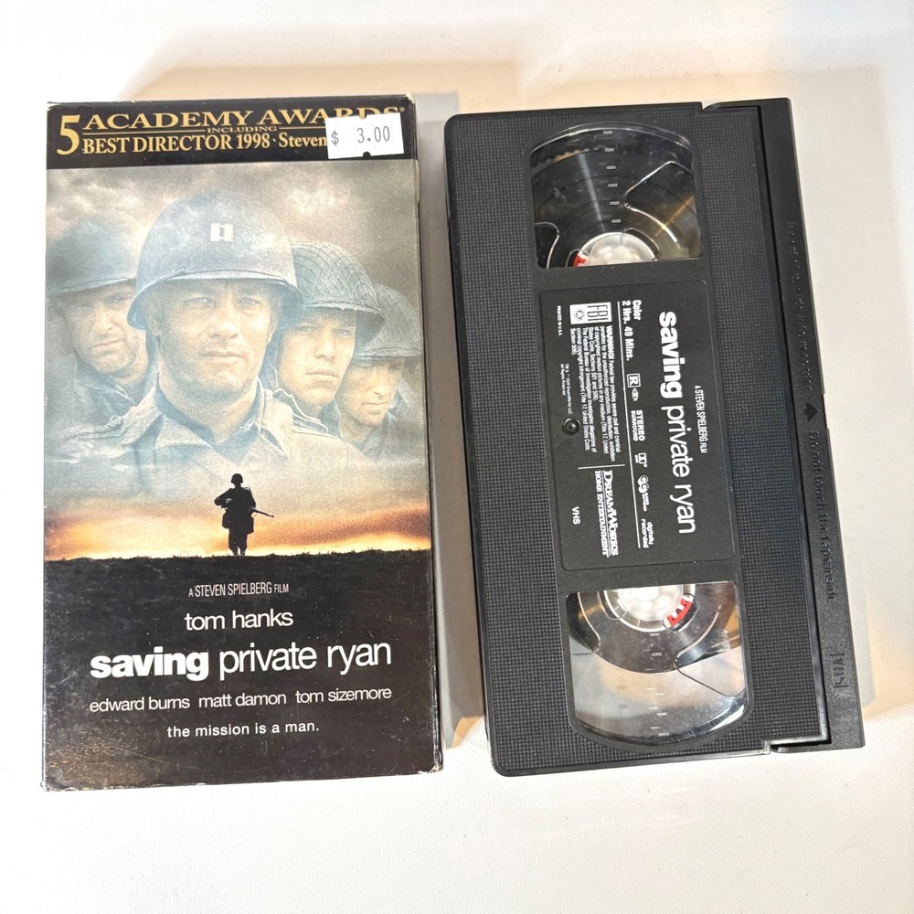 Saving Private Ryan VHS 1999 Steven Spielberg Tom Hanks WWII Movie DreamWorks